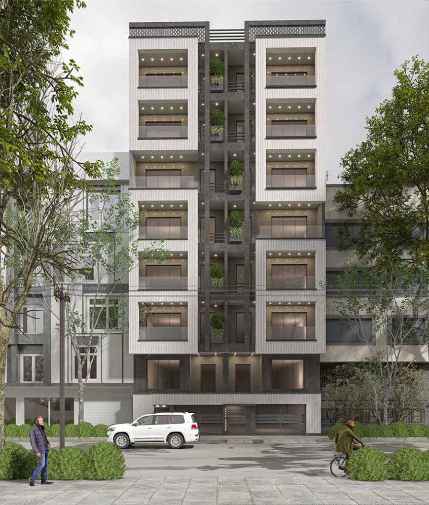 طراحی نمای آپارتمان مسکونی مهندس جلیل زاده، تصویر 10